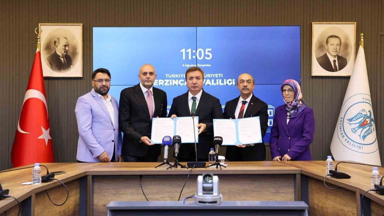 Erzincan'da hayırsever katkısıyla Sümer özel eğitim meslek okulu için protokol
