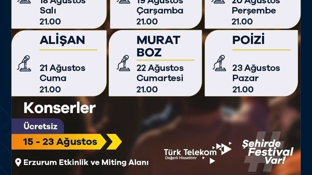 Erzurum kültür yolu festivali'nde dokuz gün sanat ve lezzet serüveni