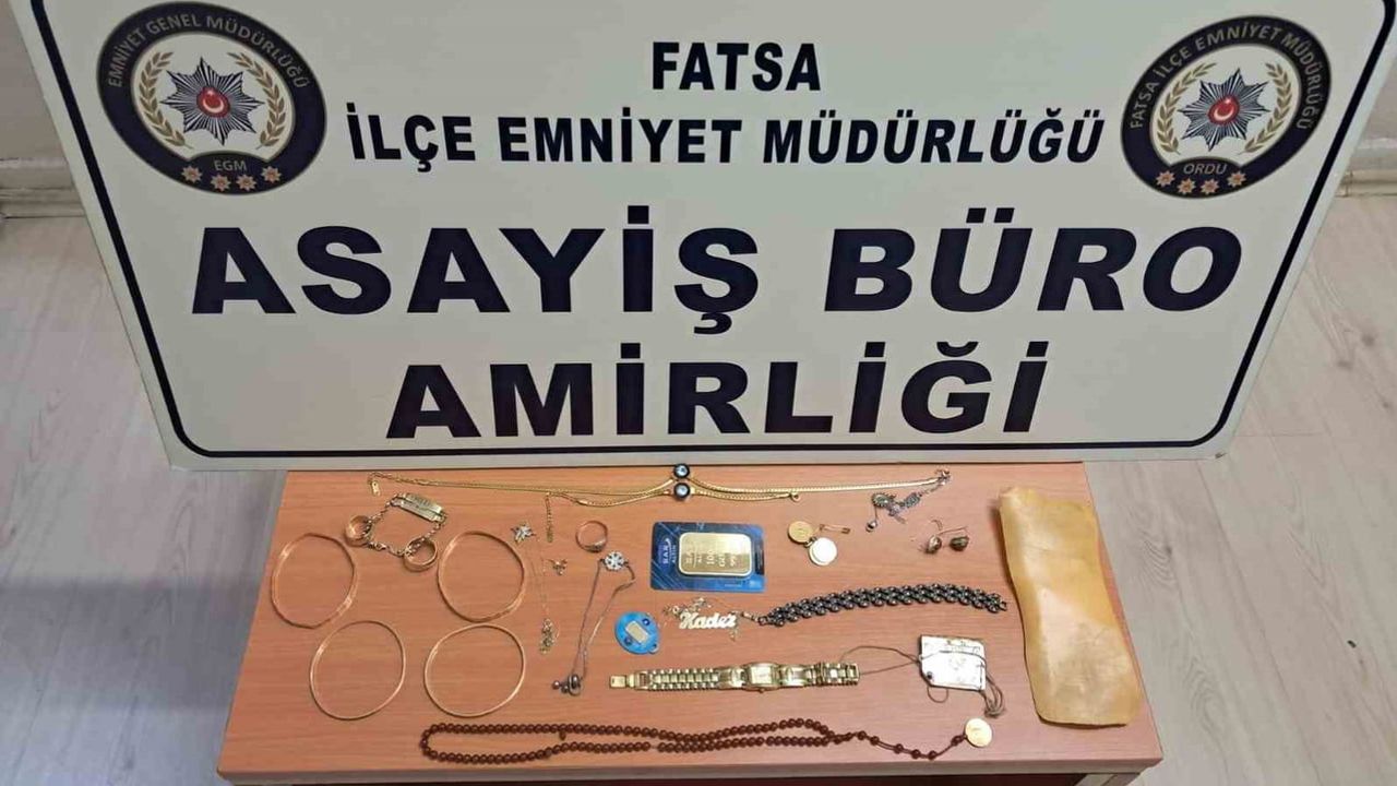 Fatsa'daki 1,2 milyon TL'lik ziynet hırsızlığı malatya'da çözüldü