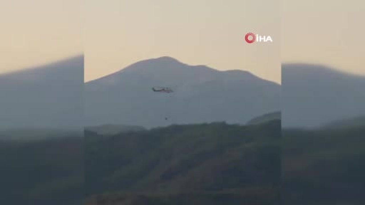 Fethiye'de rüzgarın etkisiyle orman yangını yerleşimi tehdit etti