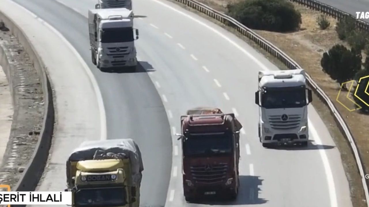 Gaziantep otoyollarında dronlarla hız ve kural denetimi: bin 123 araca ceza