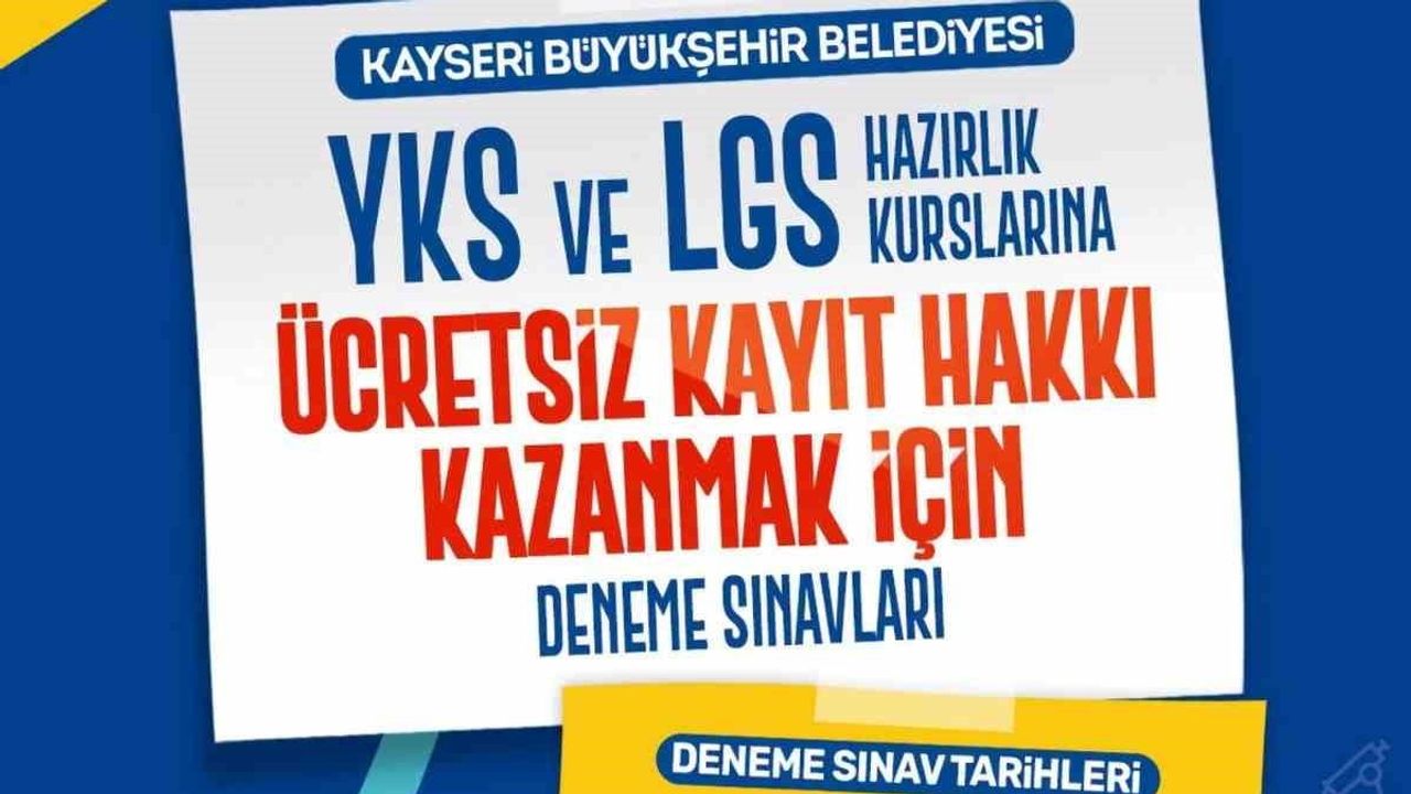 Genç KAYMEK ile başarı yolculuğu: ücretsiz YKS ve LGS deneme sınavları başladı