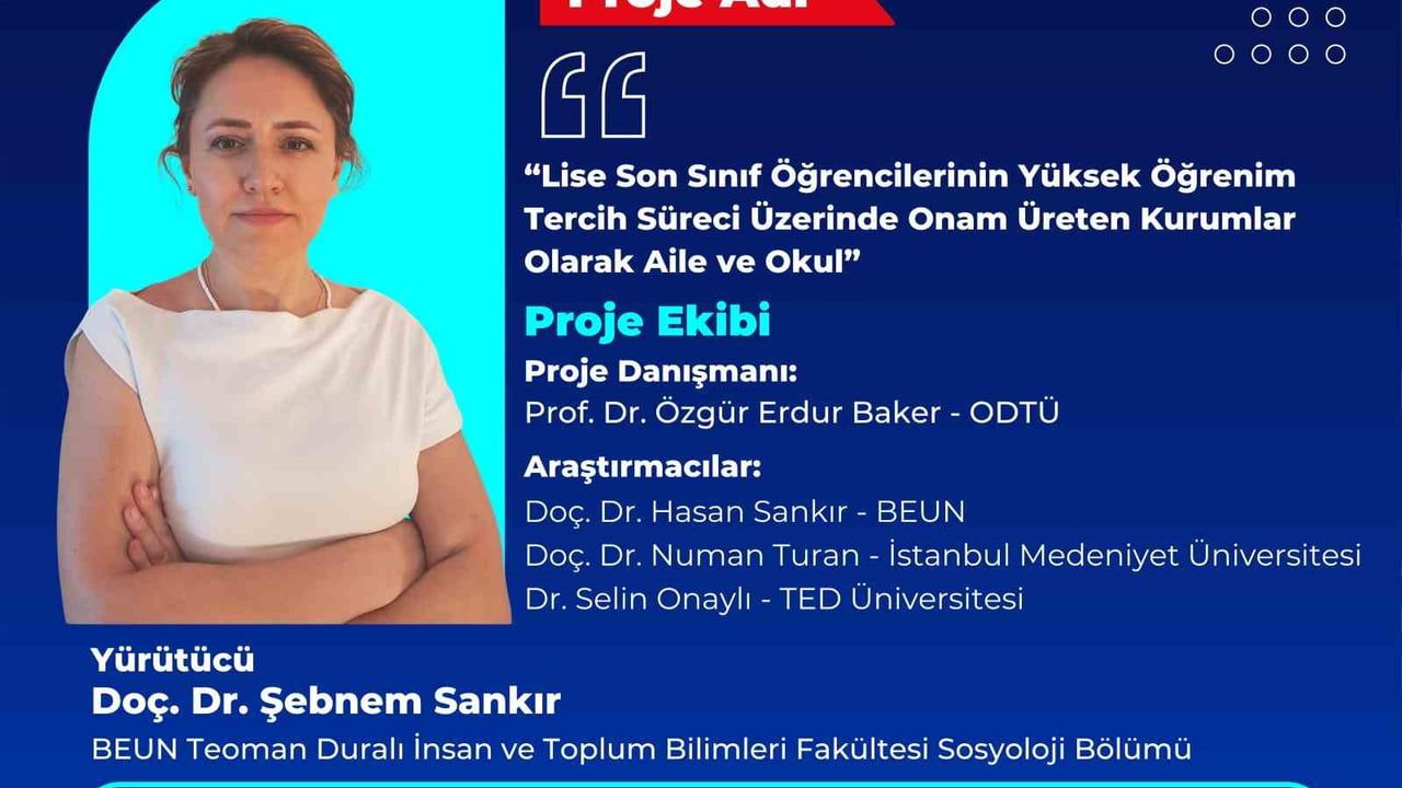 Gençlerin tercihleri aile ve okul etkisiyle nasıl farklılaşıyor: BEUN'lü akademisyenlerin TÜBİTAK destekli araştırması