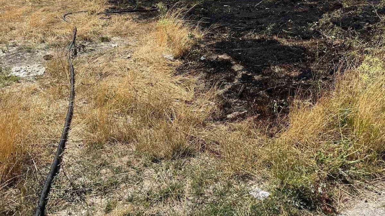 Gerede'de evlere sıçrama riski taşıyan üç ot yangını söndürüldü