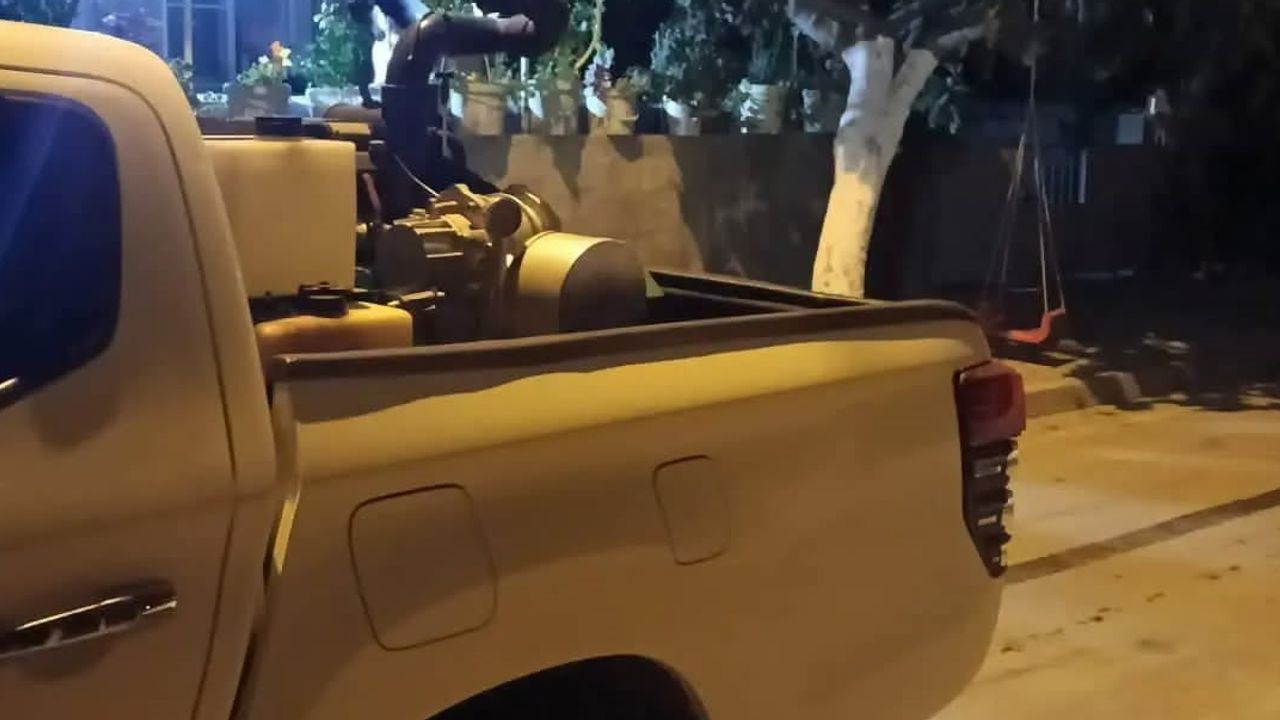 Germencik'te gece müdahalesi: mahallelerde yoğun bio ilaçlama yapılıyor