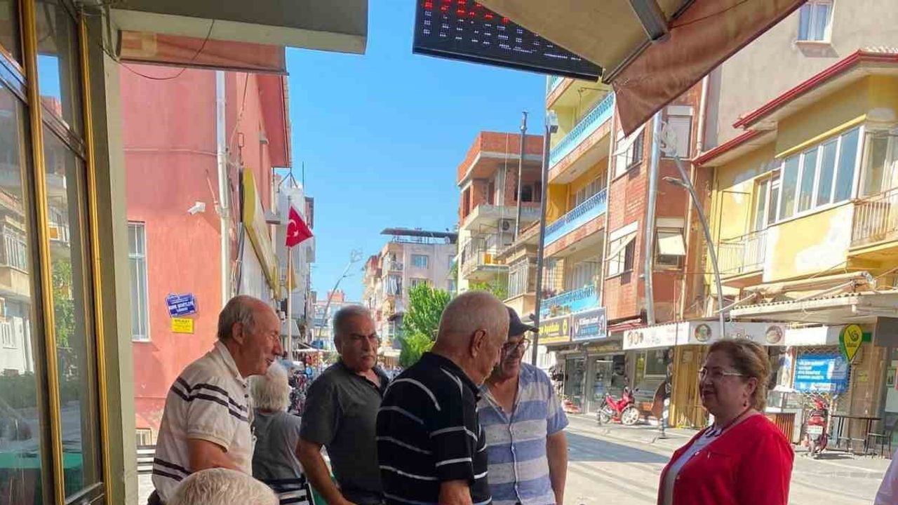 Germencik'te kıraathane denetimleri: Sultan Doğru sahada vatandaşlarla buluştu