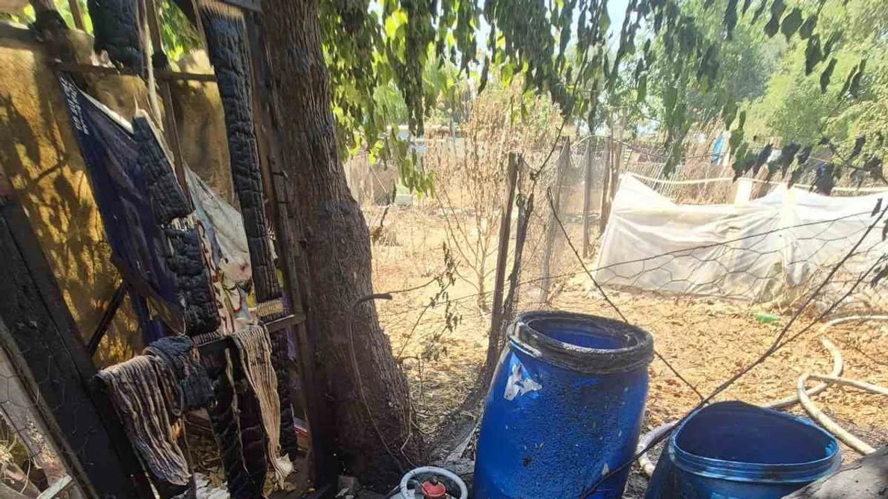Gönen’de bahçe barakasında çıkan yangın kullanılamaz hale getirdi