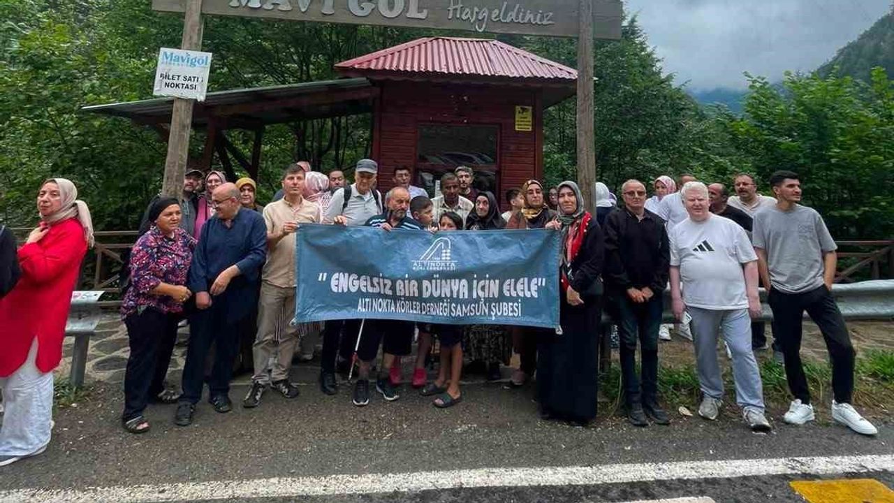 Görme engelliler Karadeniz'de doğayla buluştu