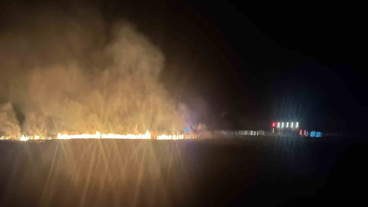 Gümüştepe'de çıkan yangın köylü ve itfaiye müdahalesiyle söndürüldü, 20 dönüm yandı