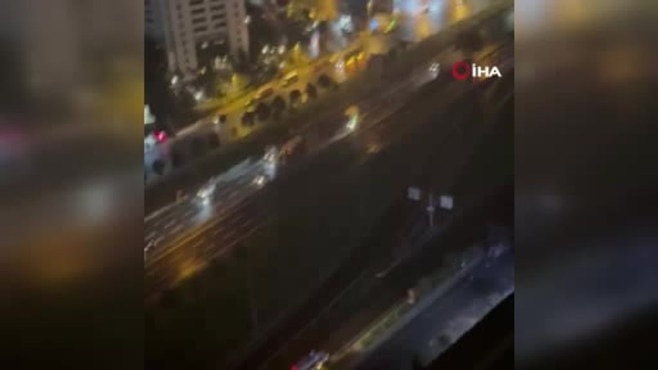 Haramidere'de yağmur sonrası kayma 11 araçlık zincirlemeye yol açtı