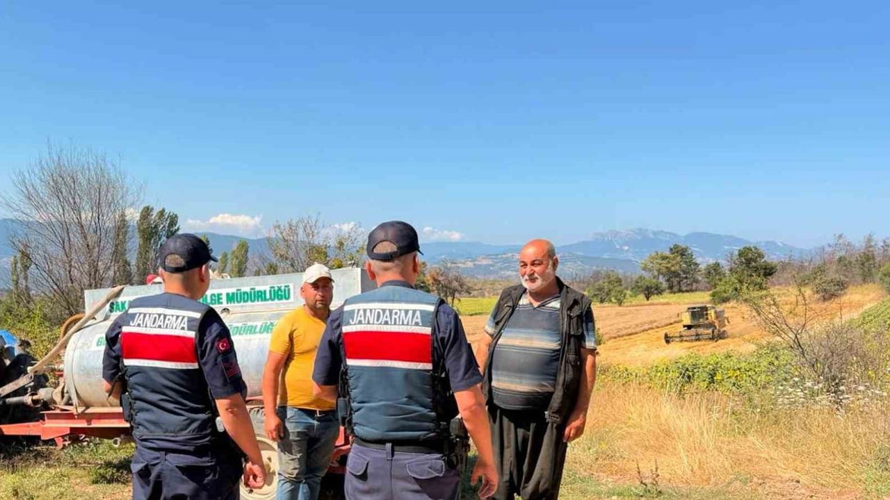 Hasat döneminde tarla yangınlarına karşı sahada bilinçlendirme
