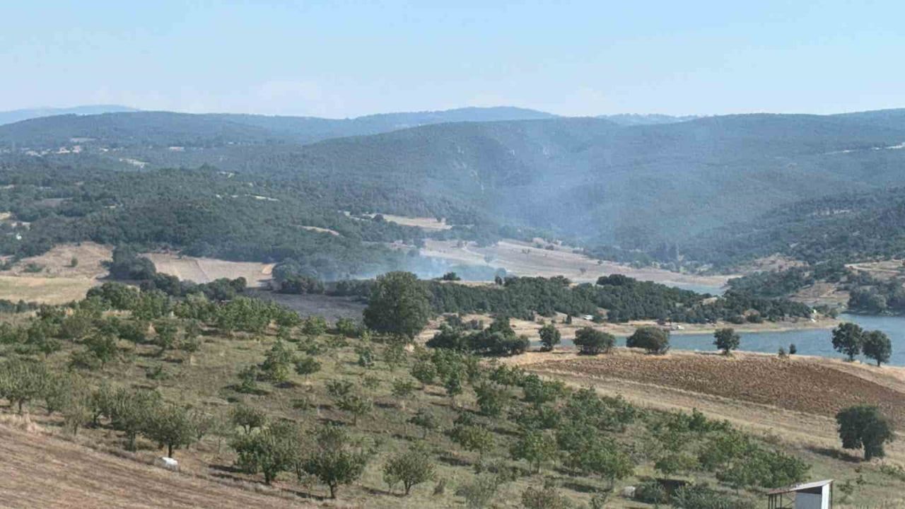 Havadan ve karadan müdahale sonucu Kızıldamlar Barajı'ndaki yangın kontrol altına alındı