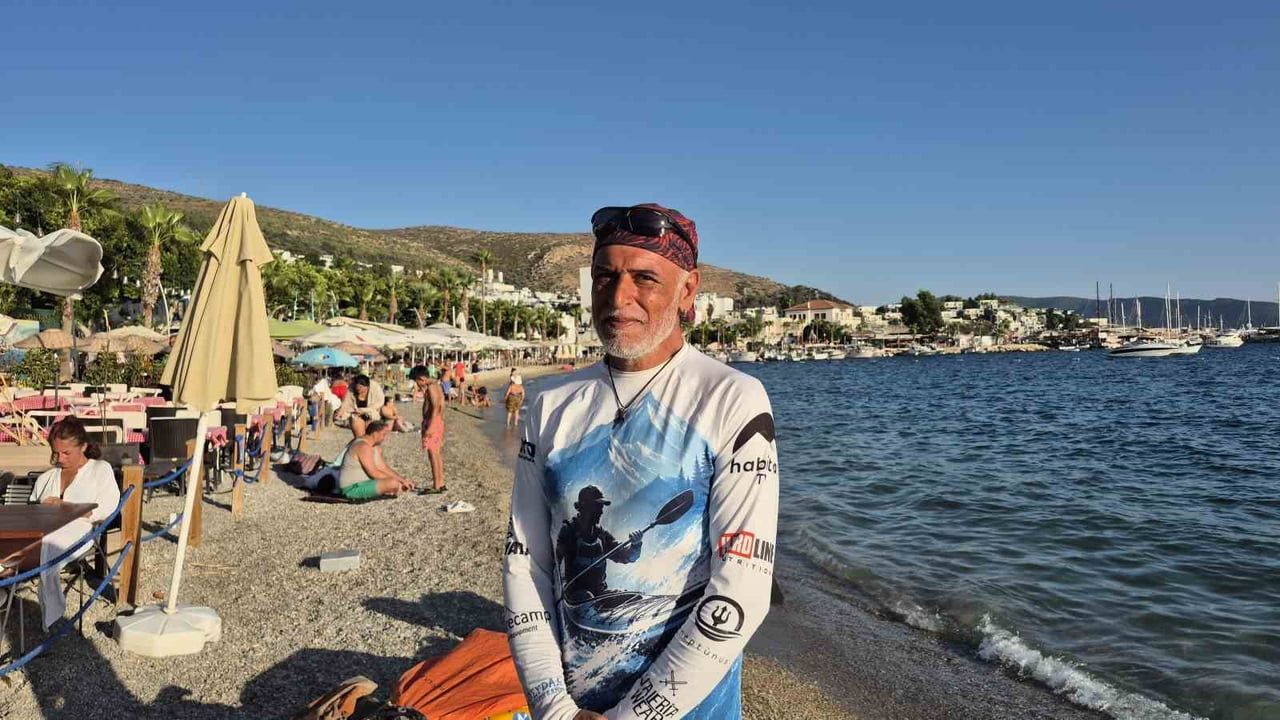Hayalini kürekle sürdürdü: vefa ve kıyılar şiarıyla 83 günde Bodrum'a ulaştı