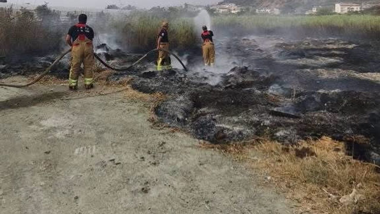 Hızlı müdahale Samandağ Tekebaşı Mahallesi'ndeki bahçe yangının büyümesini engelledi
