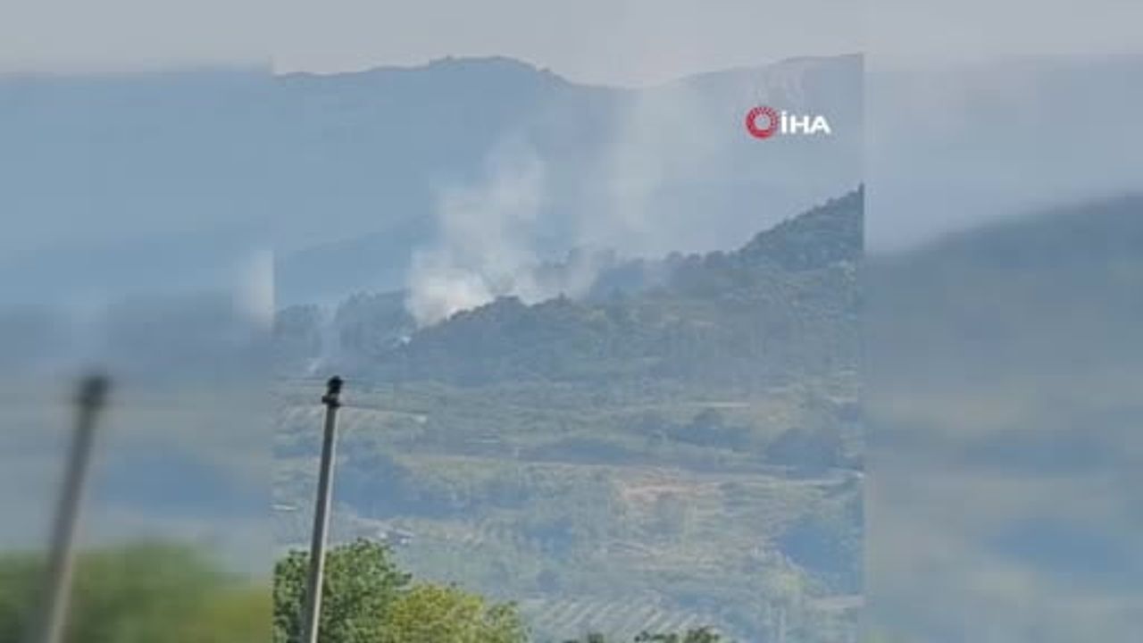 İnegöl'de orman alevlerine havadan ve karadan müdahale sürüyor
