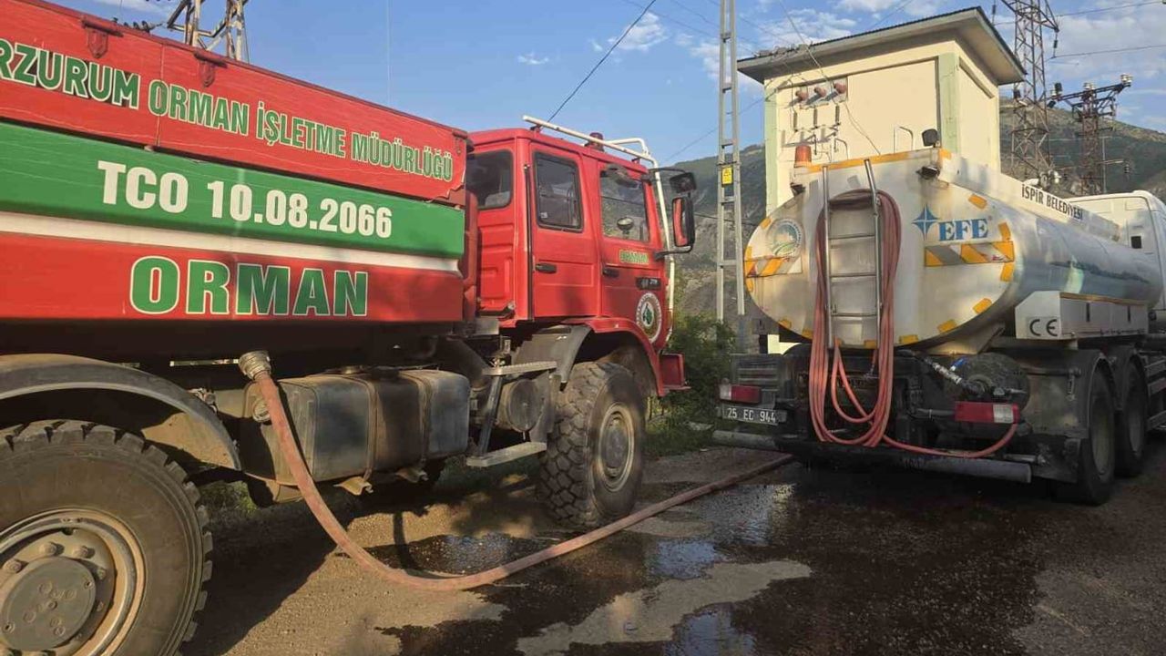 İspir’de sınavı geçen teknoloji: tam donanımlı arazöz yangını büyümeden durdurdu