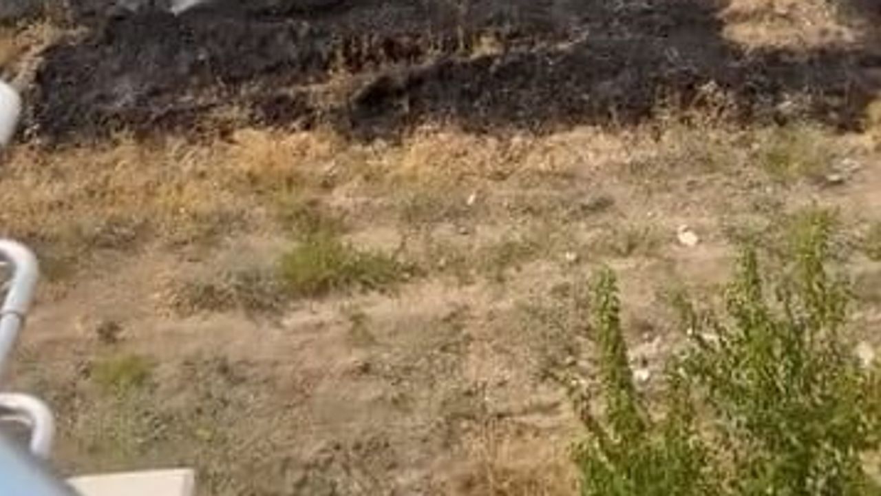 İtfaiyenin müdahalesiyle Sürsürü'de otluk yangını kontrol altına alındı