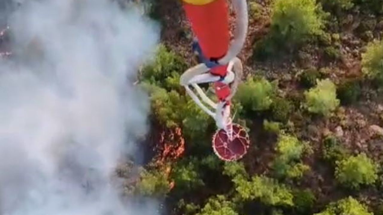 Kabakargı Koyu'nda erişimi güç yangına 23 hava unsuru ile müdahale