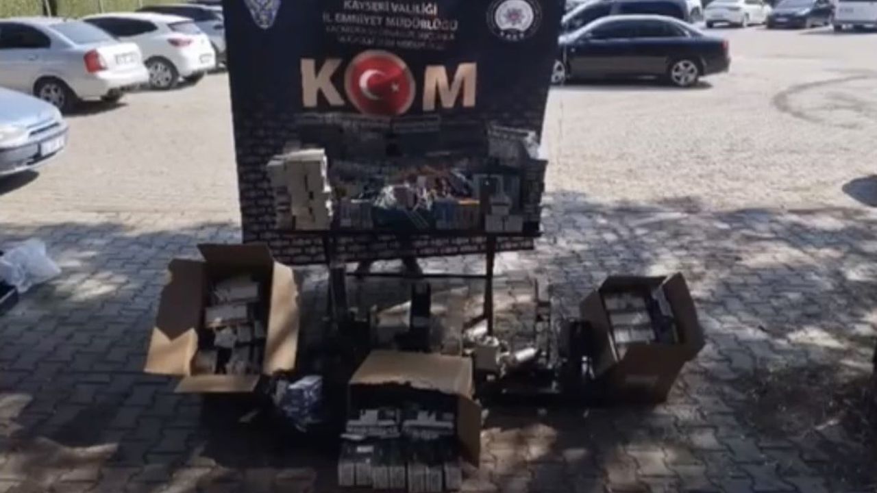 Kaçak sigara operasyonunda makaron üretim hattı ve elektronik cihazlar ele geçirildi