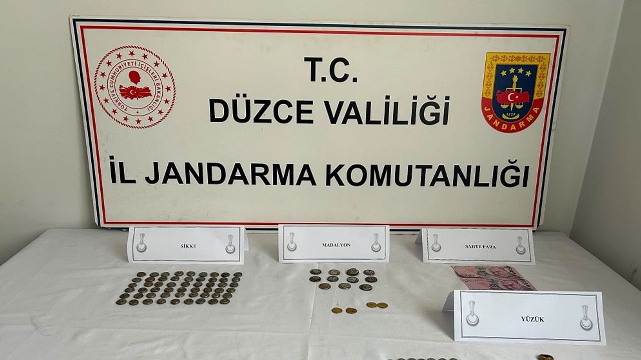 Kaçakçılığa darbe: Düzce'de 196 Roma ve Bizans sikkesi ele geçirildi