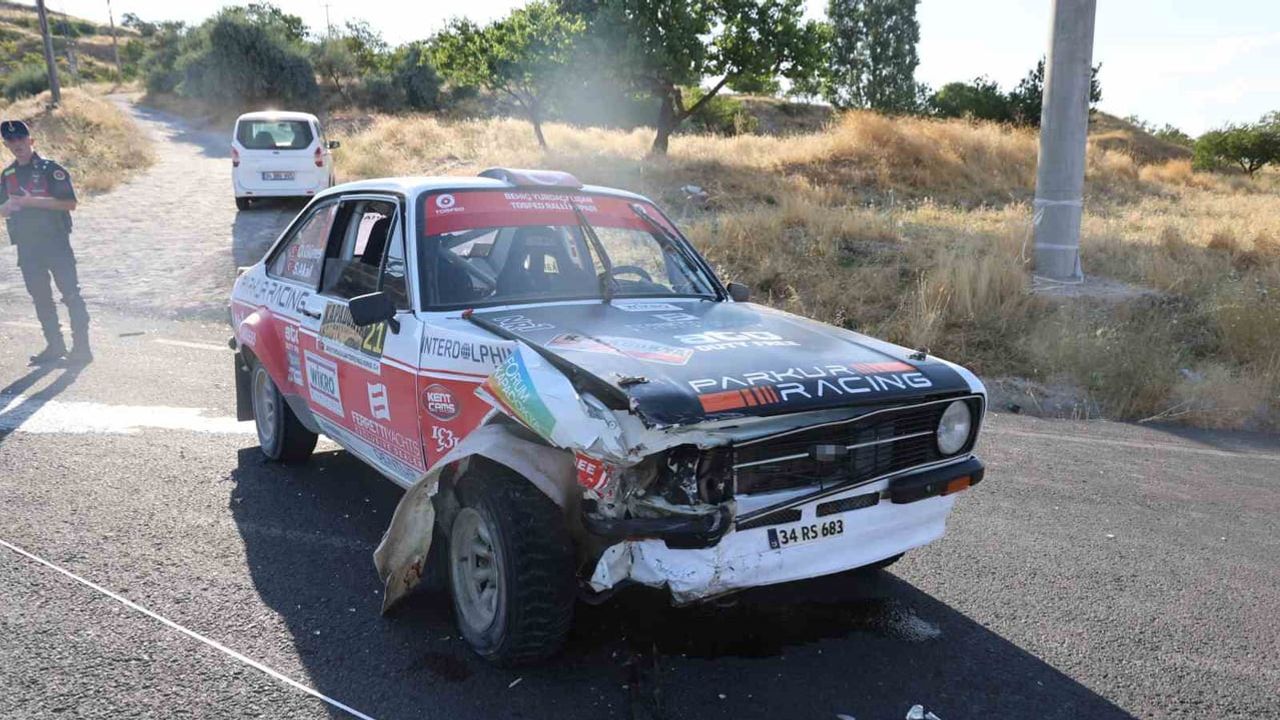 Kapadokya rallisi finalinde güvenlik kamerası kaydetti: üç kişi yaralandı