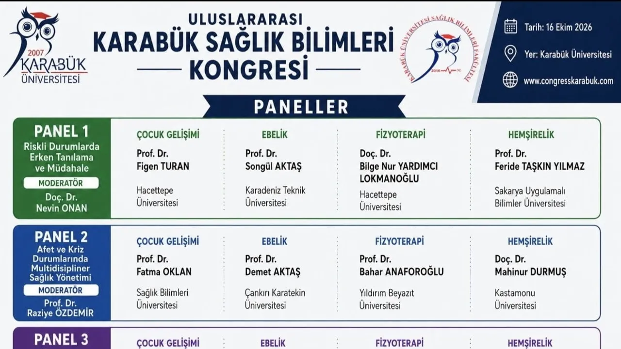 Karabük'te sağlıkta küresel gündem: akademisyenler 15-18 ekimde buluşuyor