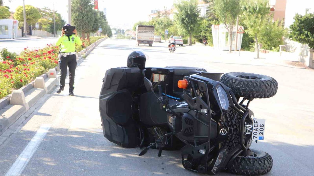 Karaman'da atv devrildi: anne ve oğlu yaralandı