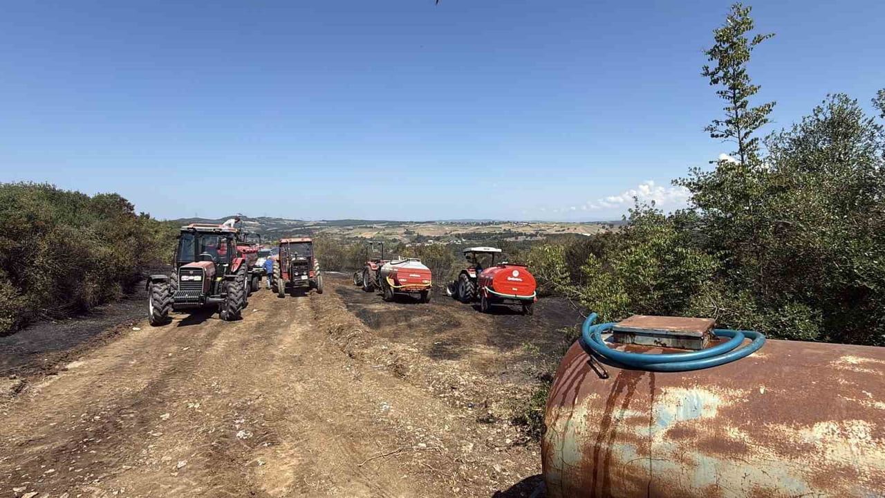 Kaynarca'da makilik yangını ekip ve vatandaş dayanışmasıyla söndürüldü