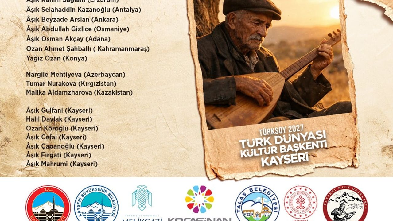 Kayseri'de âşık geleneği uluslararası şölenle seslenecek