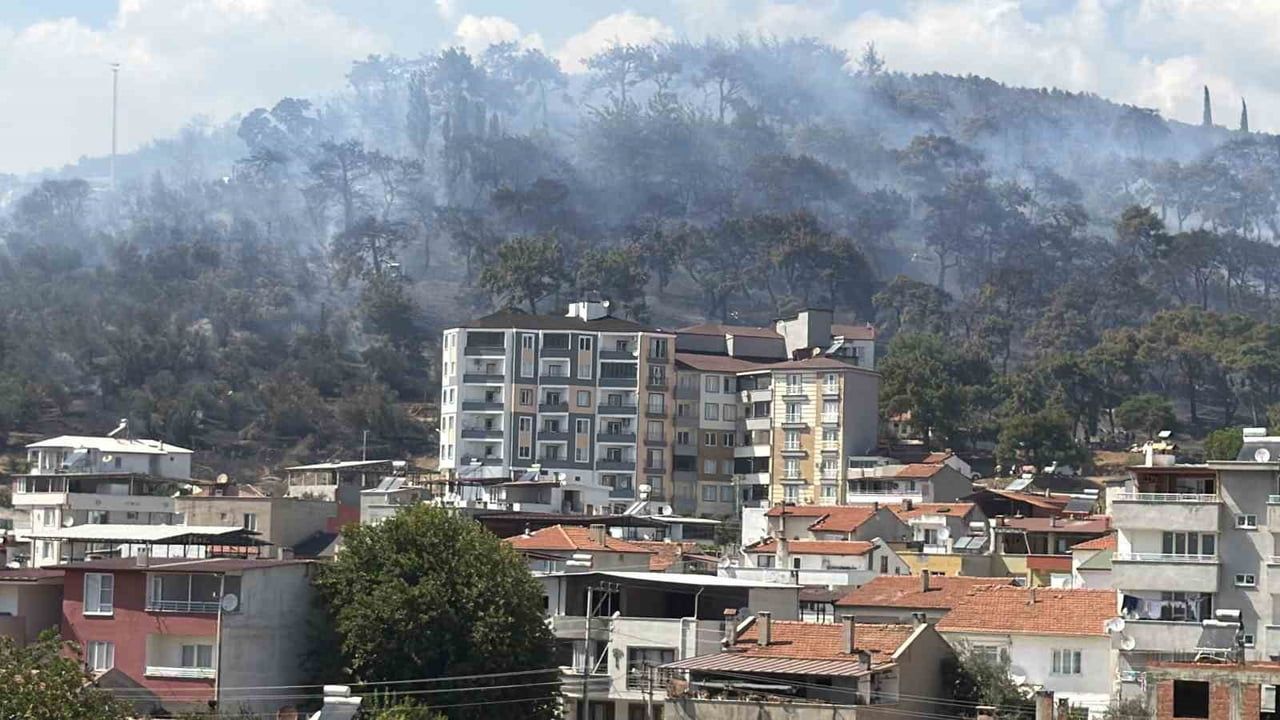 Kazdağları eteklerinde kontrol altına alınan yangının yönü Zeytinli'ye çevrildi