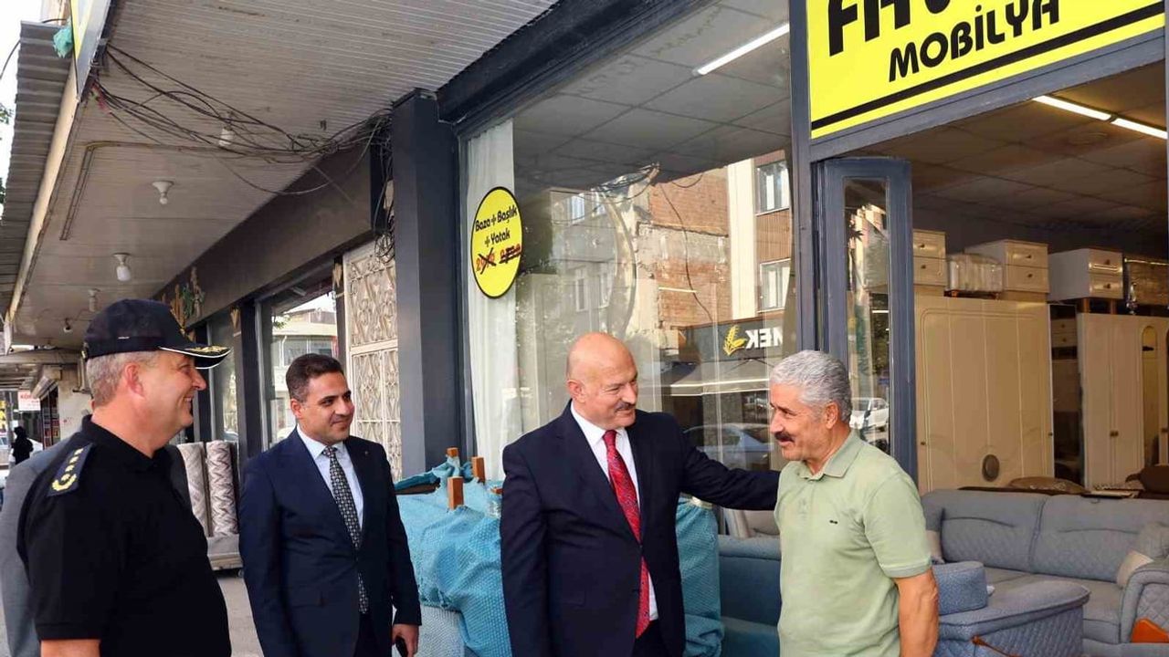 Kentin nabzını tutan ziyaret: Vali Küçük esnafın taleplerini sahada dinledi