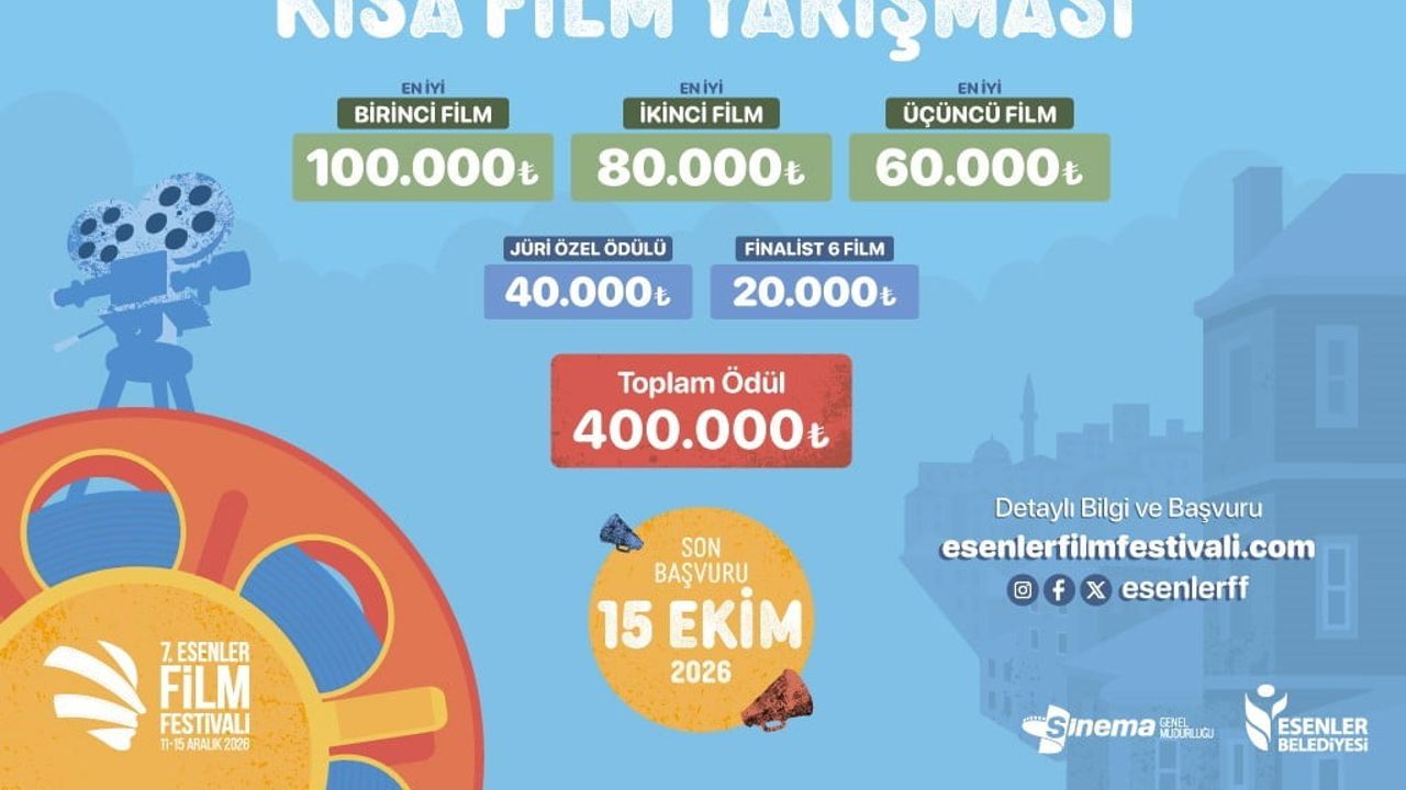Kısa filmler için 400 bin TL'lik çağrı: Esenler'de film yarışması başlıyor