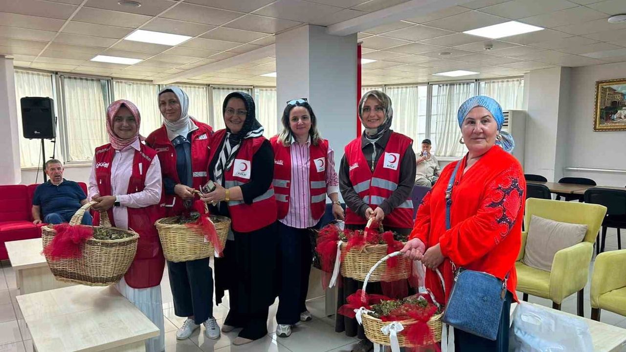 Kızılay gönüllülerinden huzurevine fındıklı ziyaret
