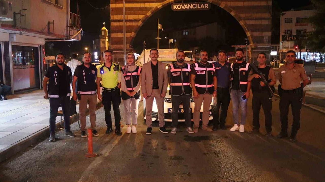 Kovancılar'da gece huzur operasyonu: polis sahada