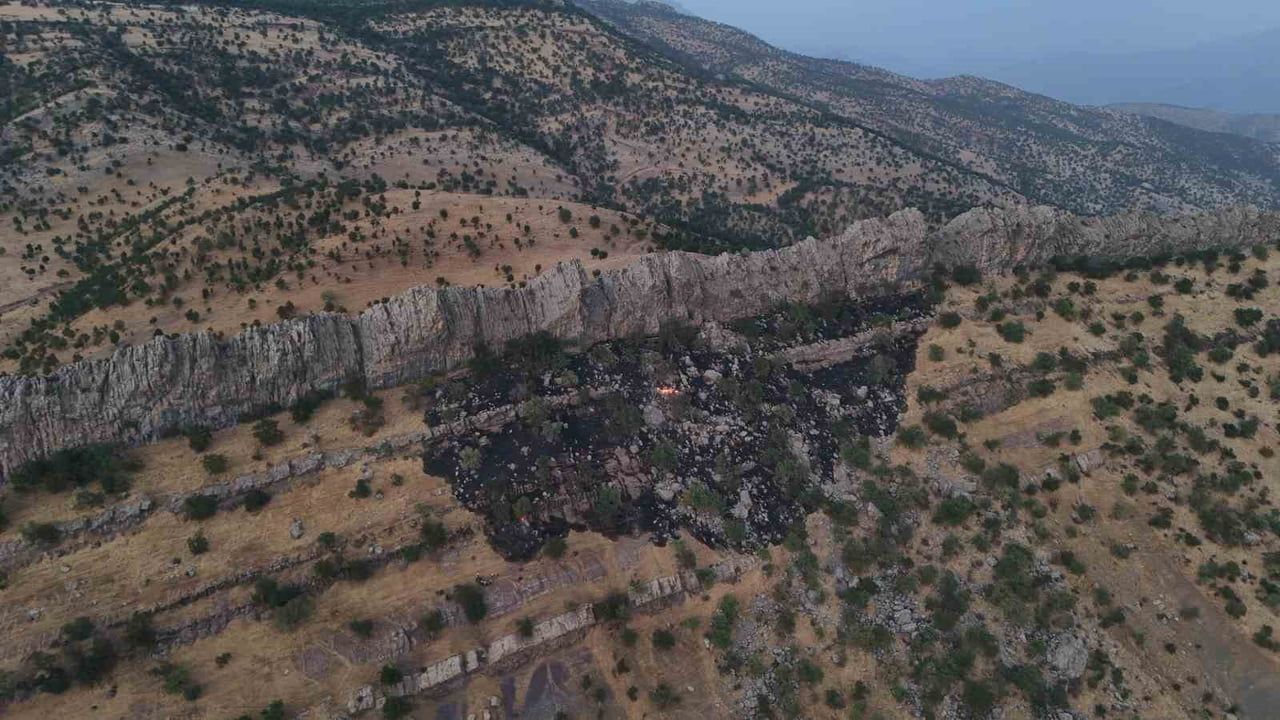 Köylülerin müdahalesi Hakkari'de orman yangınının büyümesini engelledi