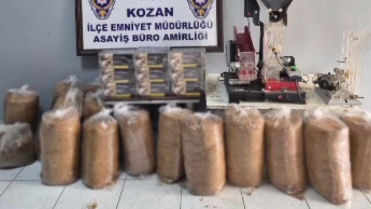 Kozan'da kaçak tütün atölyesine operasyon: 69 kilogram ele geçirildi, 1 tutuklu