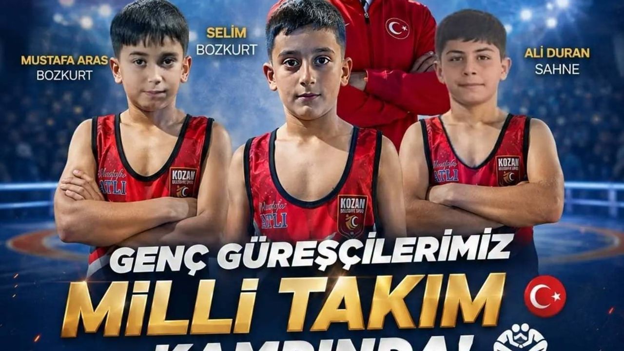 Kozan'dan milli düzeye: üç genç güreşçi kamp kadrosunda