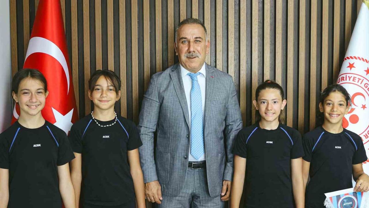 Küçük cimnastikçilerden büyük adım: Aydın'ın gururu il müdürünü ziyaret etti