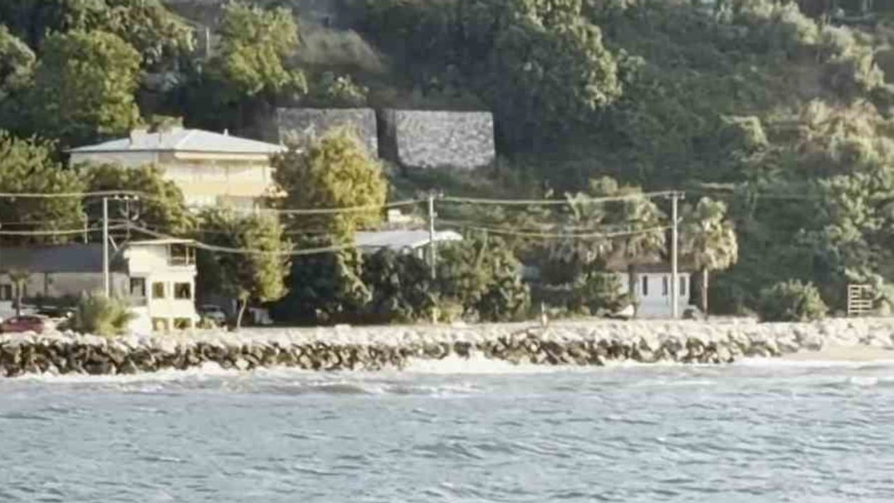 Kurşunlu açıklarında yunusun denizle dansı