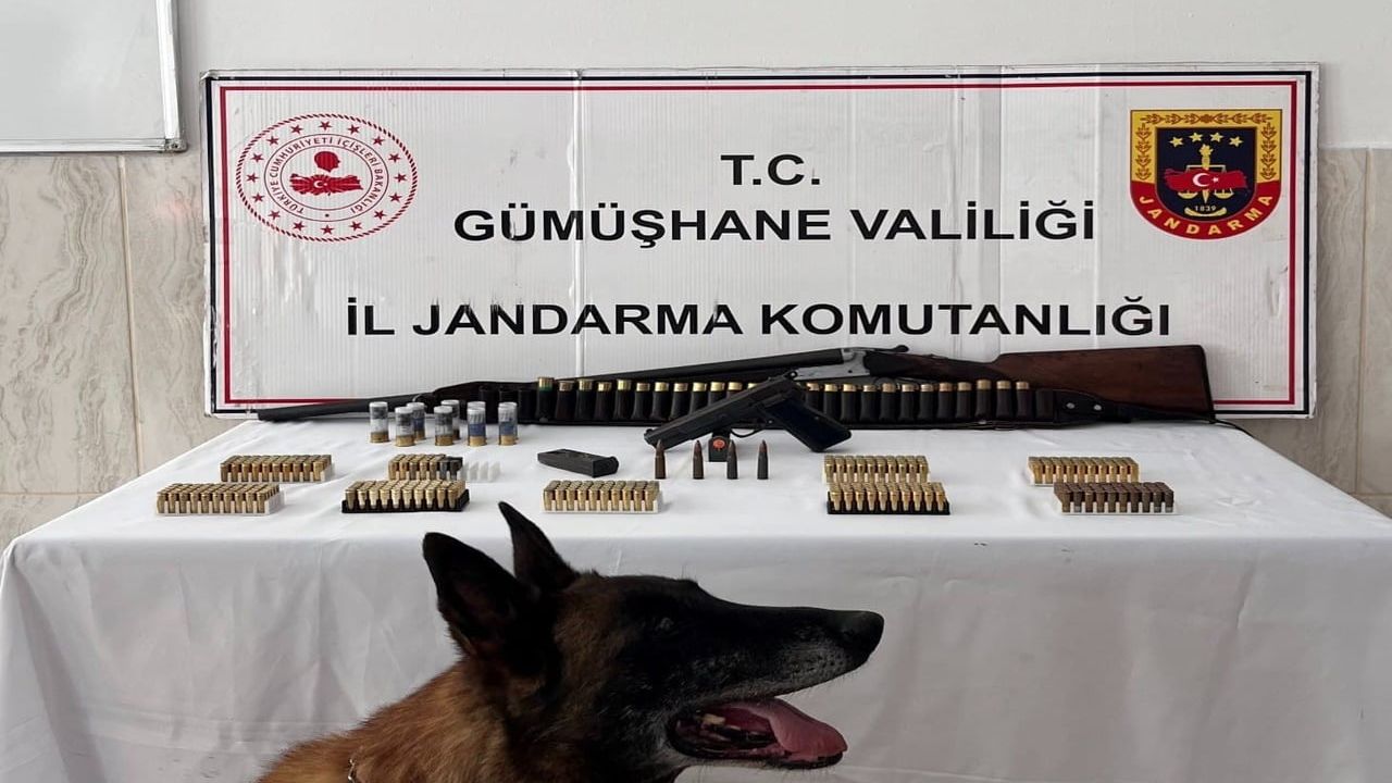 Kürtün'de jandarmadan eve müdahale: ruhsatsız silahlar ve mühimmat ele geçirildi
