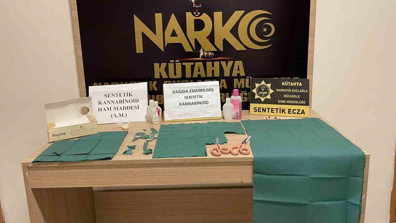 Kütahya'da ev baskınında 56 bin içimlik sentetik kannabinoid ele geçirildi