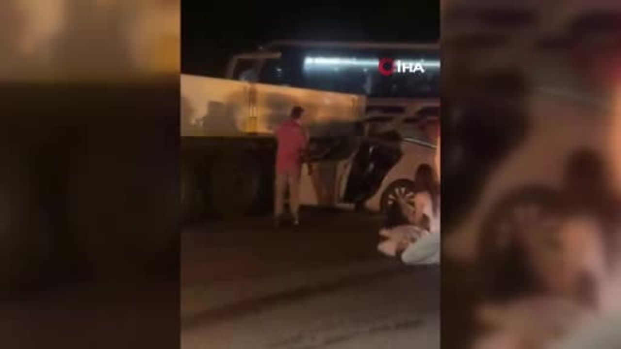 Kuzuculu mevkiinde makaslama zinciri: tır, otobüs ve otomobil çarpıştı