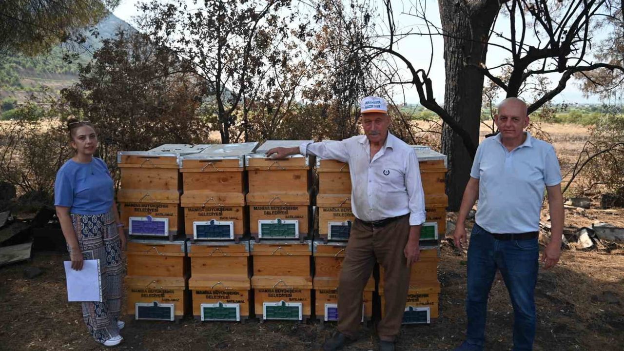 Manisa Büyükşehir Belediyesi arıcıya yeniden üretim desteği sundu