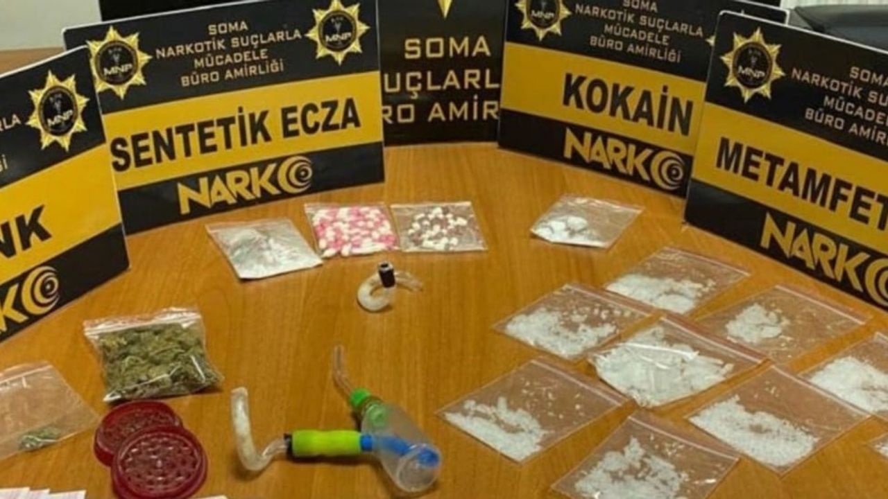 Manisa'da sentetik ecza baskını: bir ayda 13 bin 483 hap ve 55 tutuklu