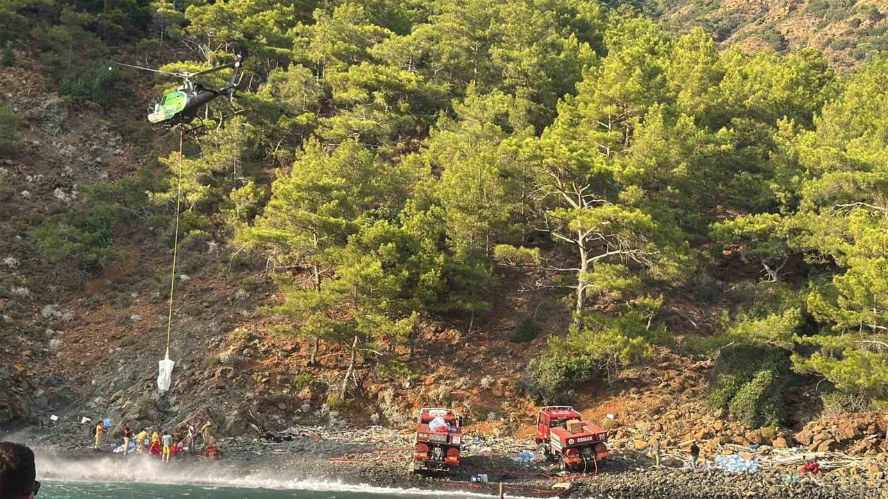 Marmaris'te Adaköy yangını sonrası ekip ve gönüllülere teşekkür