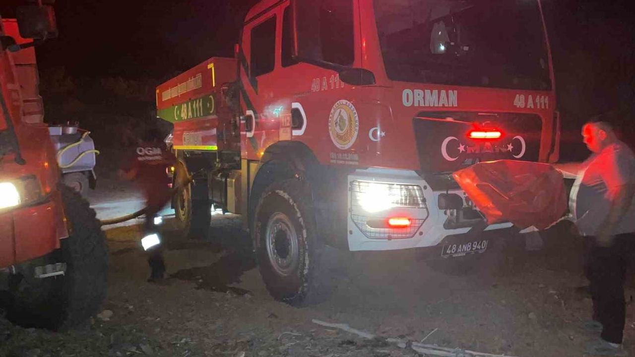 Marmaris'te kısa sürede kontrol sağlanan orman yangını