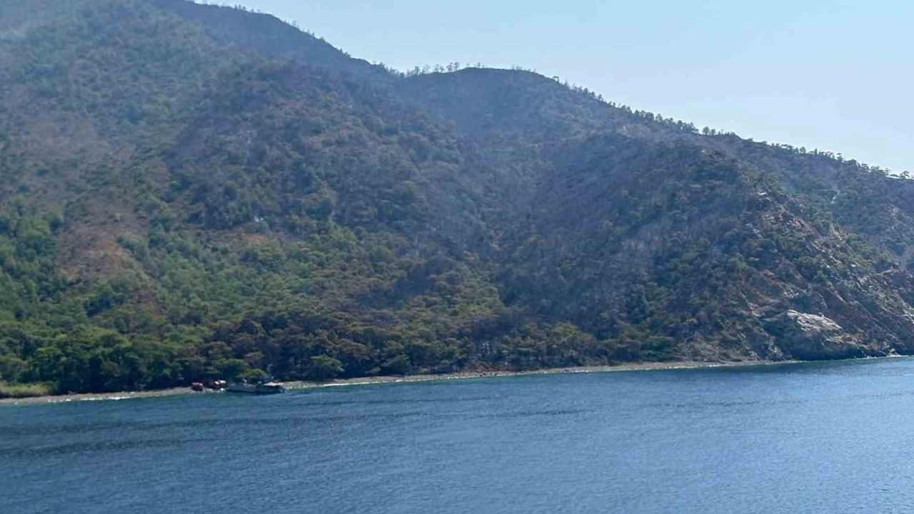 Marmaris'te sarp arazide çıkan yangın ekiplerin koordinasyonu ile kontrol altına alındı