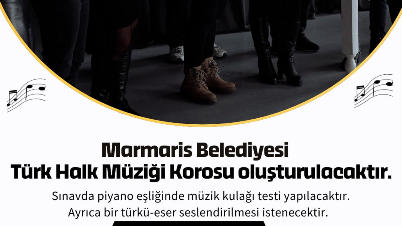Marmaris'te Türk Halk Müziği korosuyla geleneksel ezgiler güçlendiriliyor