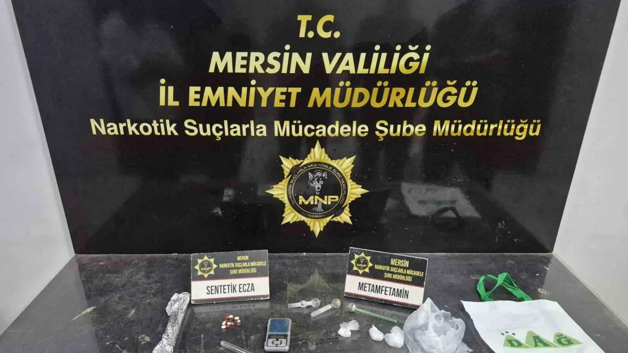 Mersin'de metamfetamin ve sentetik maddelerle ilgili operasyon: iki şüpheli tutuklandı