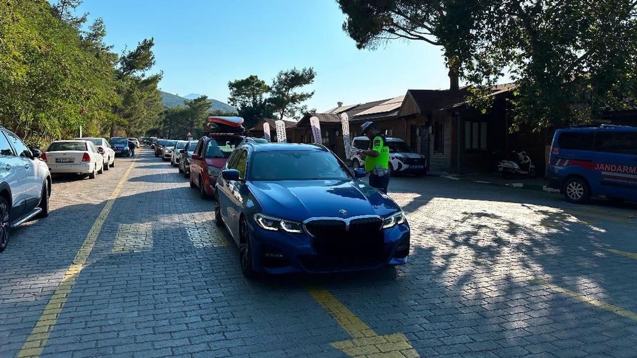 Milli park çıkışında jandarmadan alkol denetimi